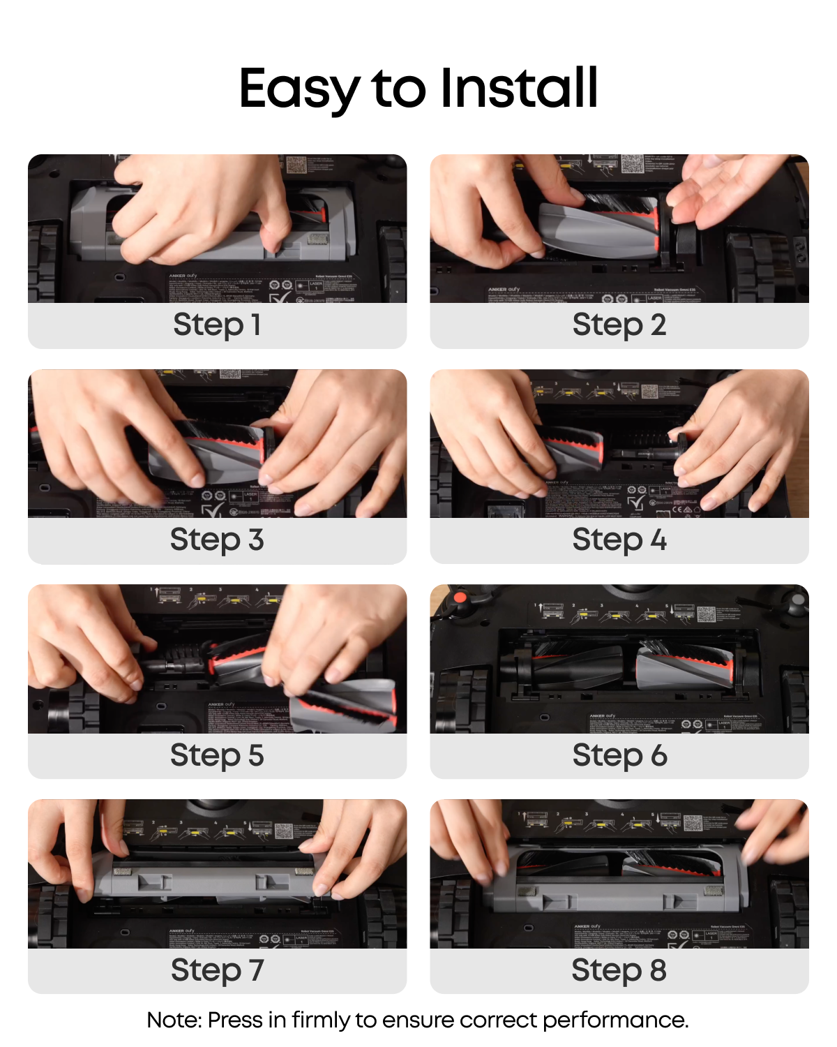 Anker eufy Official Roller Brush and Brush Guard for E35, S2, 1 Set