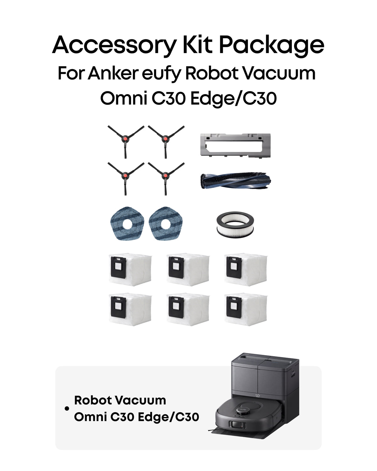 Anker eufy Official Accessory Kit for C30 Edge, C30, 1 Set