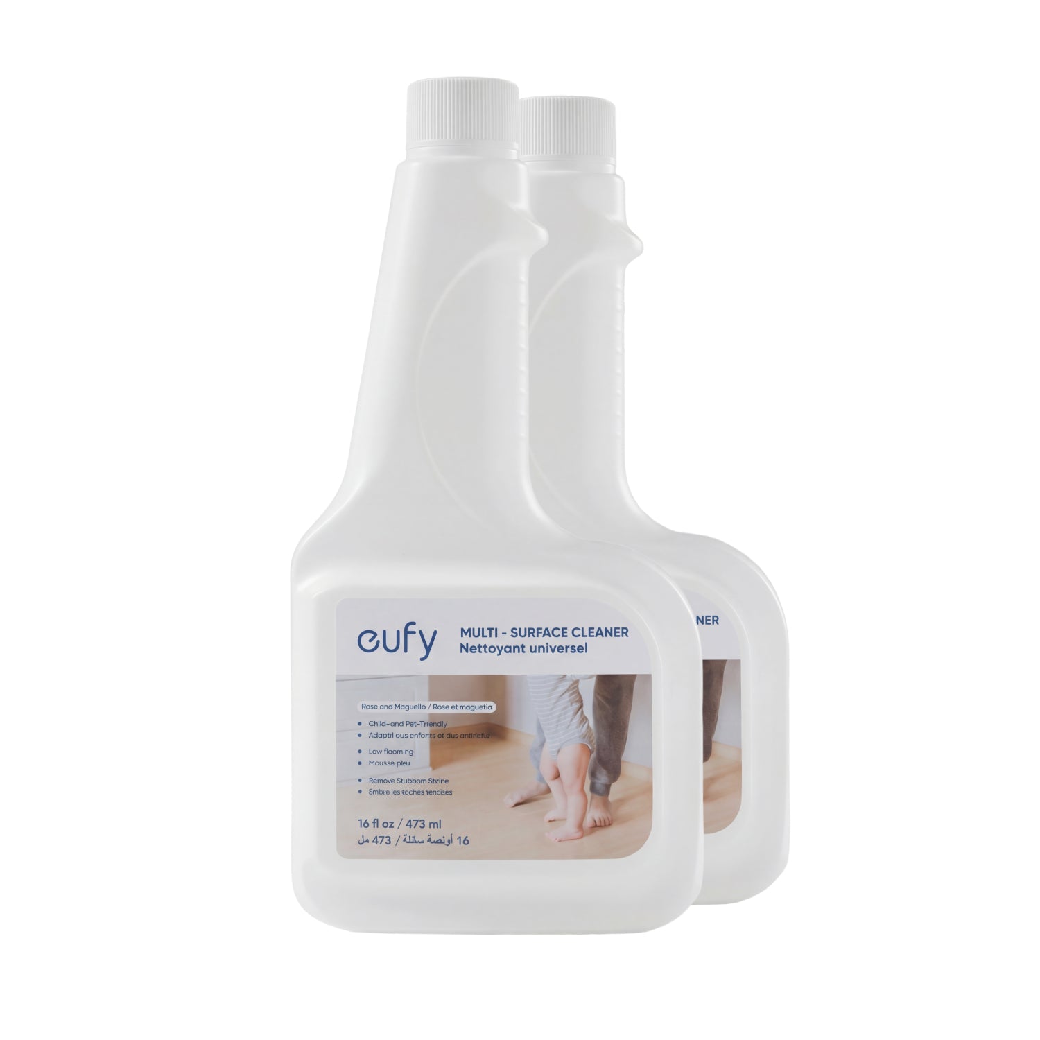 eufy RoboVac Hard Floor Cleaning Solution (2 Bottles),Dilution Ratio 1:200, 473 ml, Floor Cleaner, Plant-Based,Compatible with Omni C20, X8 Pro, X10 Omni, G series, L Series
