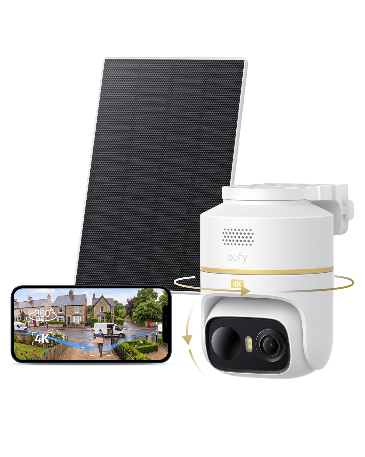 eufyCam C37 4K Smart Security Camera CCTV with Solar Panel