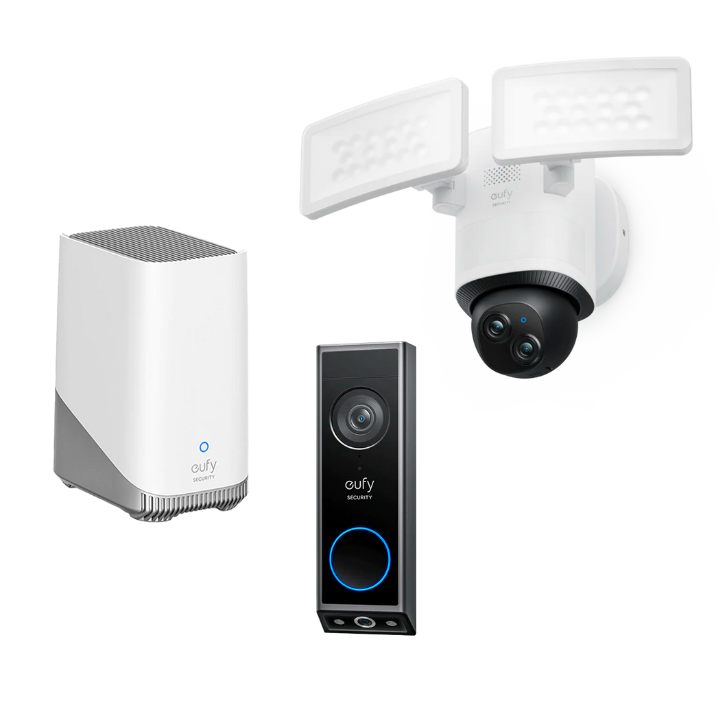 Doorbell & Floodlight Cam E340 Bundle + Homebase 3