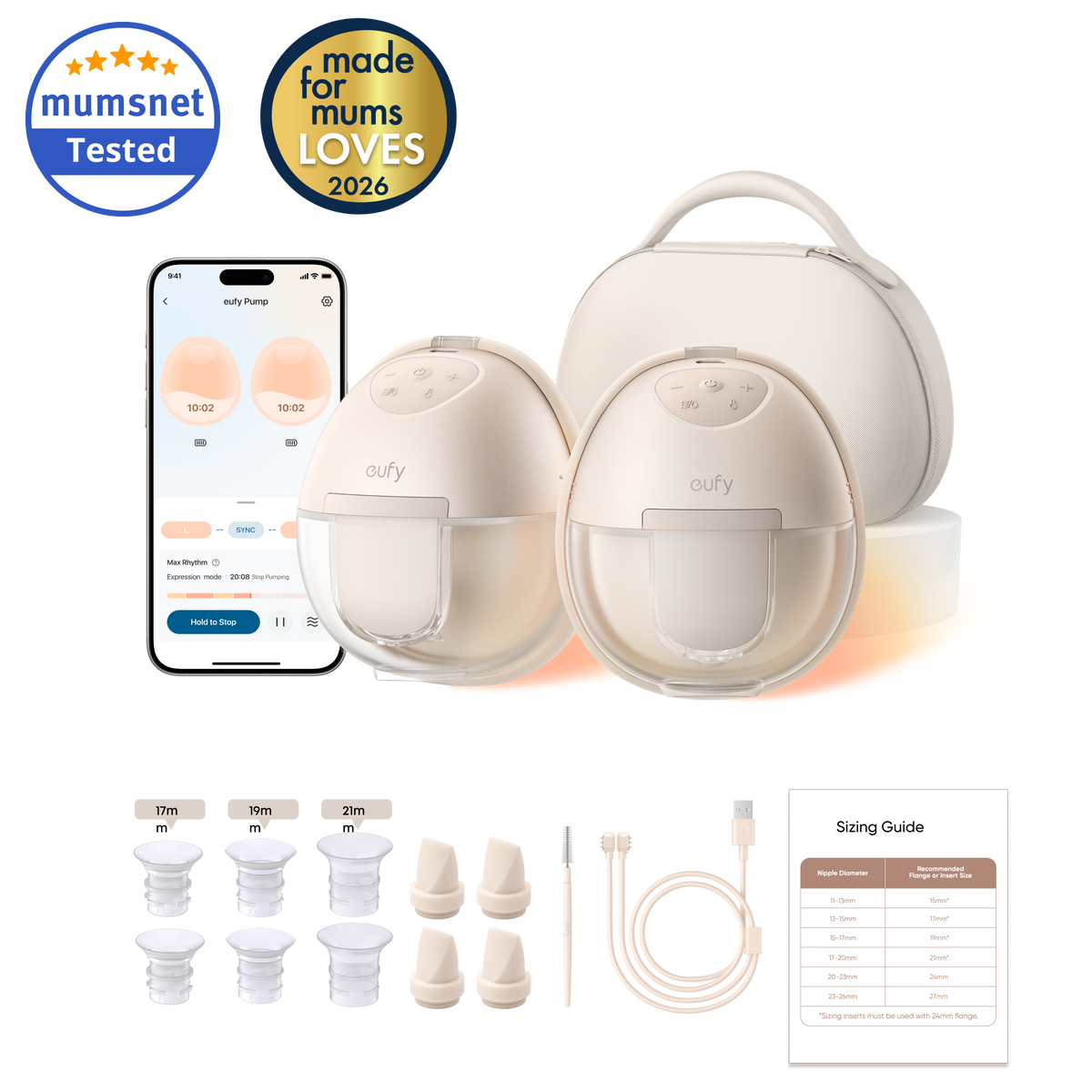 eufy S1 Pro Wearable Heated Electric Breast Pump