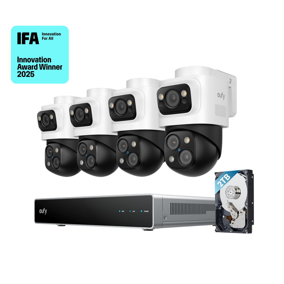 eufy NVR Security System S4 Max+eufy Permanent Outdoor Lights E22（50ft with 30 lights）