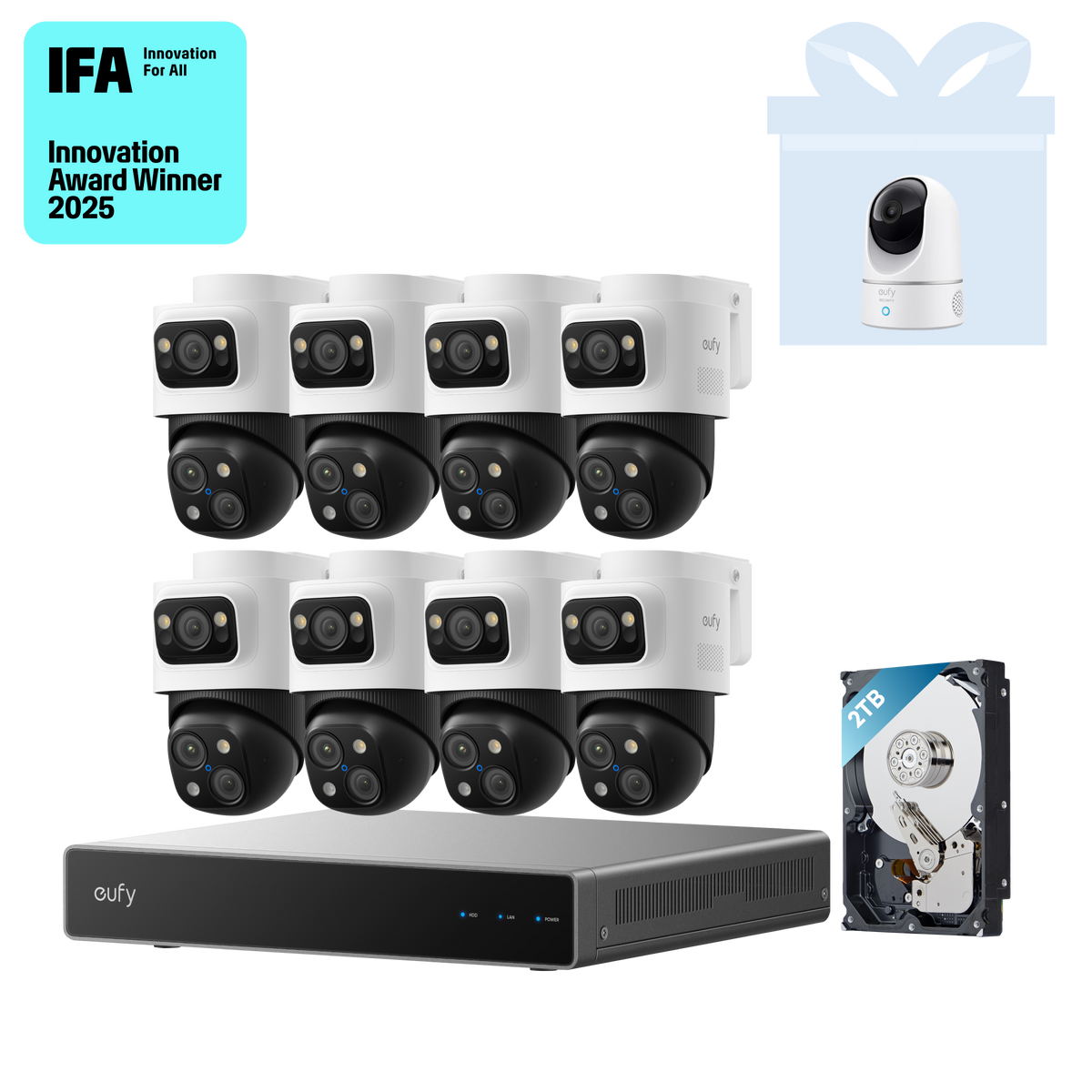 eufy PoE NVR Security System S4 Max + 4 PoE Cam S4 Add-Ons