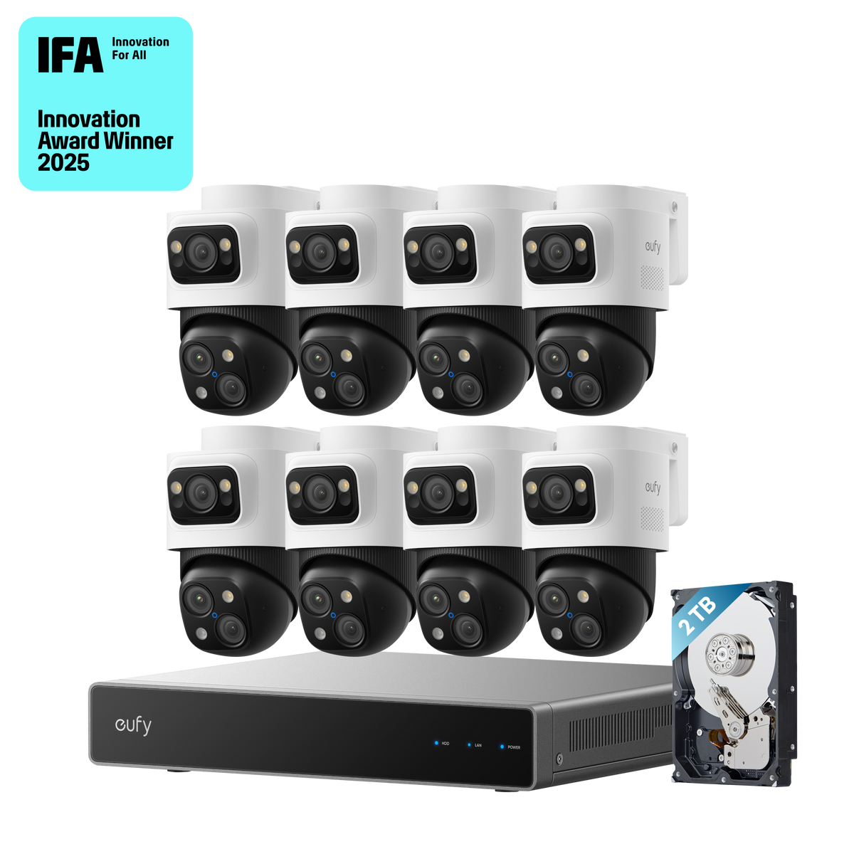 eufy PoE NVR Security System S4 Max + 4 PoE Cam S4 Add-Ons