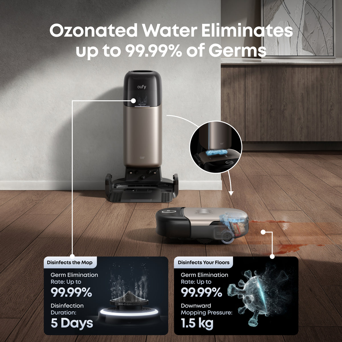 eufy Omni S2 Robot Vacuum & Mop | 30,000Pa, HydroJet 2.0 Self‑Cleaning, AI Navigation, All‑in‑One Station