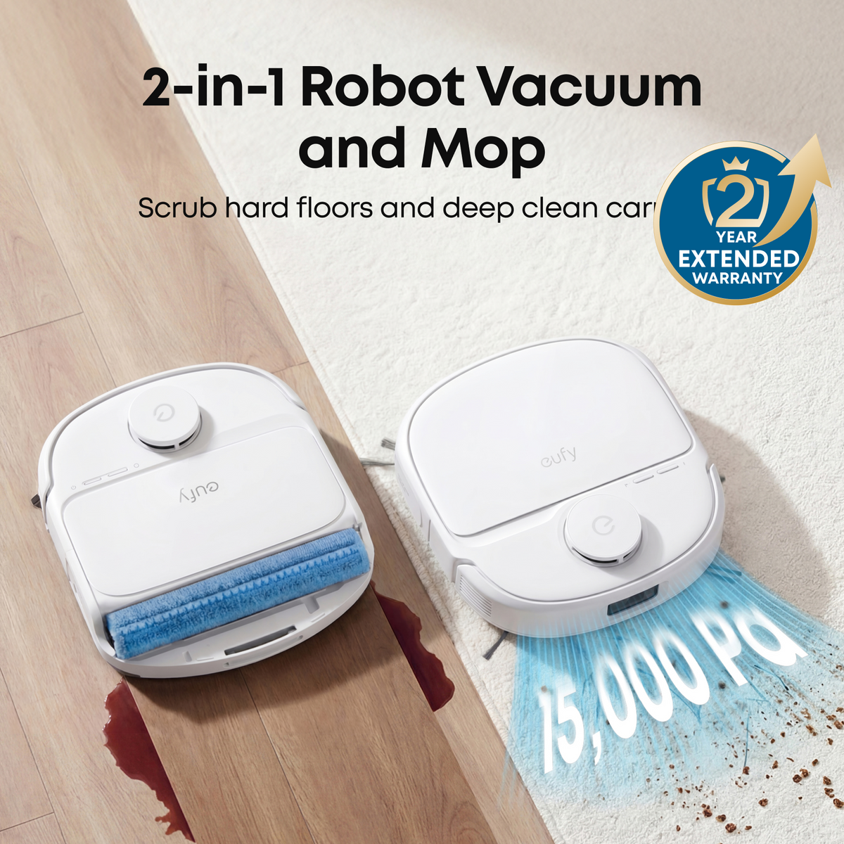 eufy Omni C28 Robot Vacuum & Mop with All-in-One Station (White)
