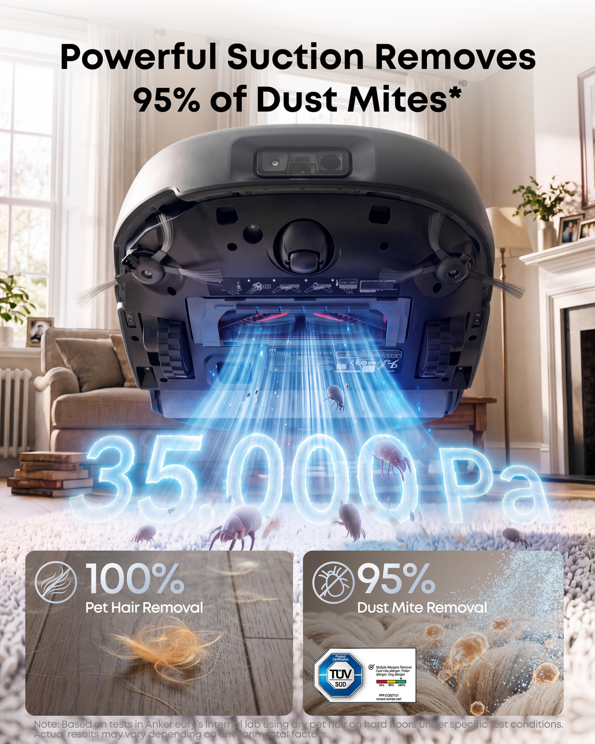 Anker eufy E35 Omni, Robot Vacuum Cleaner with Mop, 35,000 Pa