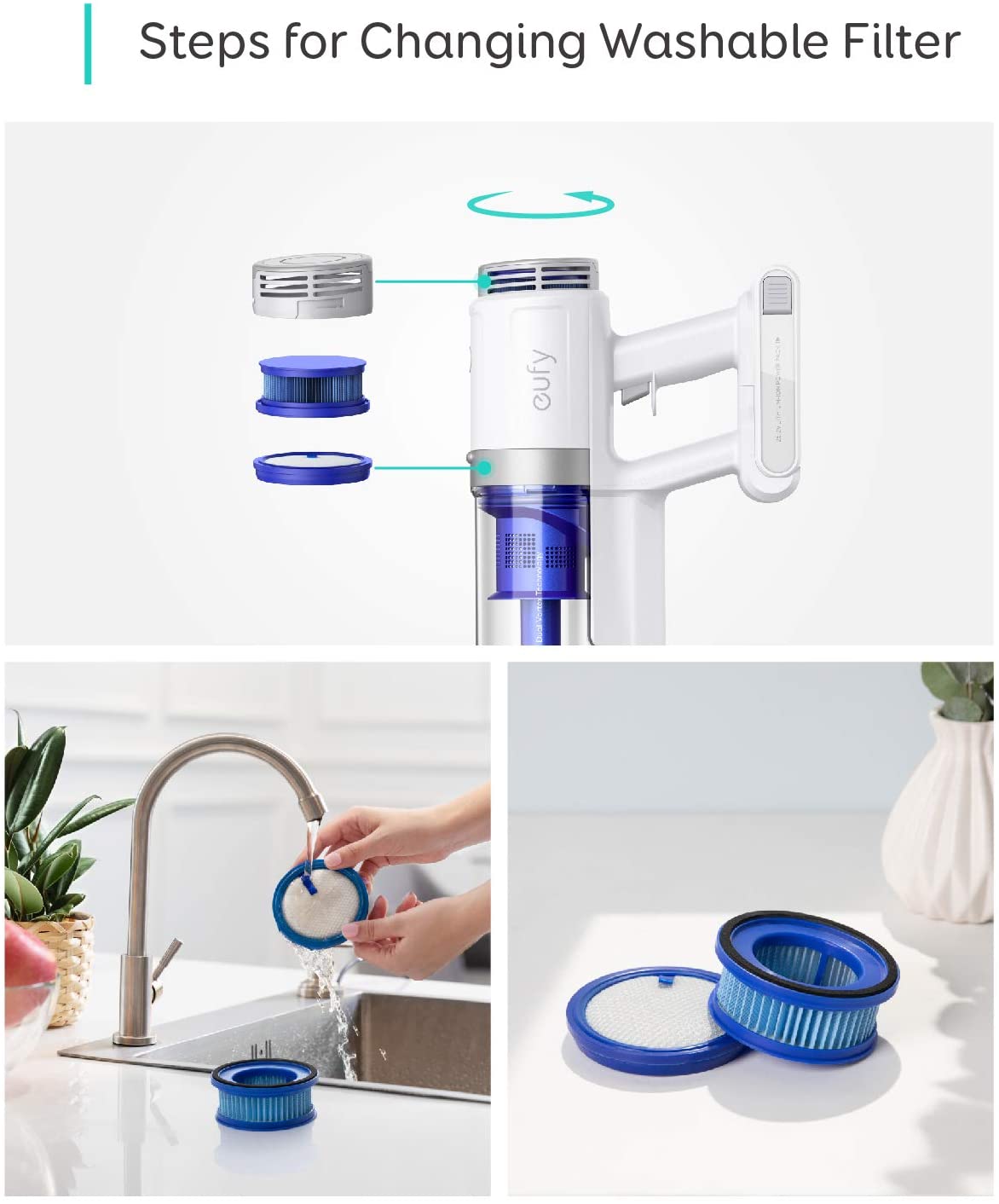 eufy Washable Pre-Filter+Washable Post-Filter