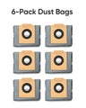 6-Pack Large Capacity Anti-Bacterial and Deodorizing Dust Bags